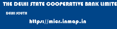 THE DELHI STATE COOPERATIVE BANK LIMITED  DELHI SOUTH    micr code
